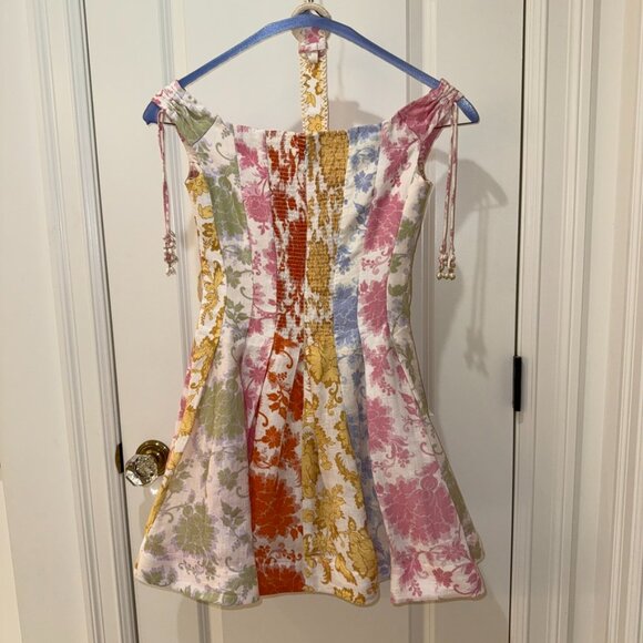 Zimmermann Off the Shoulder A-Line Mini Dress in Linen - Picture 7 of 13